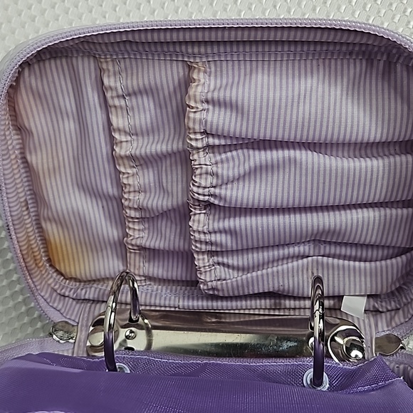 Trish Mc Evoy Makeup planner Zip Around Faux Snakeskin in lavender - Picture 4 of 8